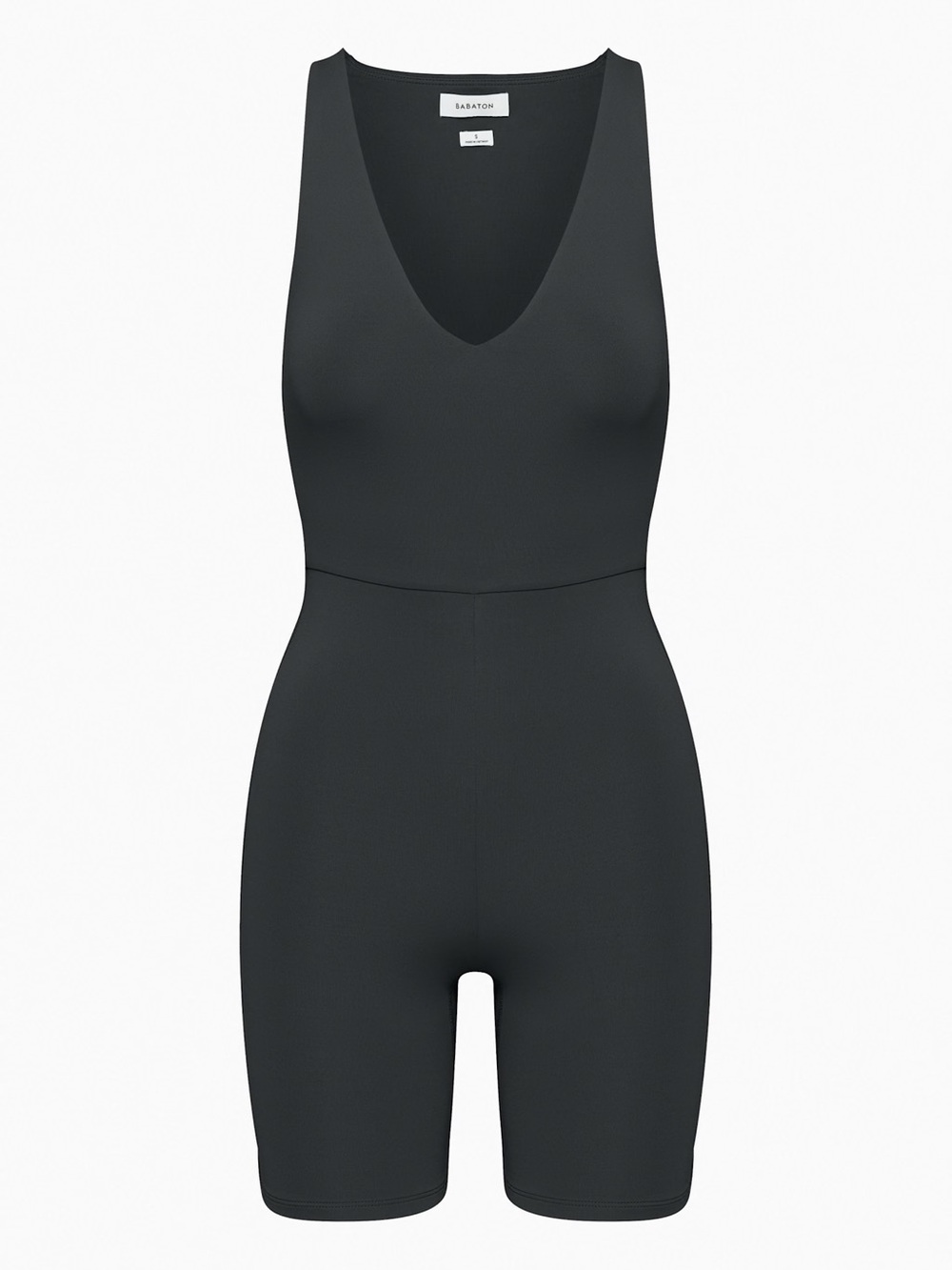 Aritzia Babaton Contour V-Neck Shorts Workout Romper Bodysuit Playsuit Onesie XS